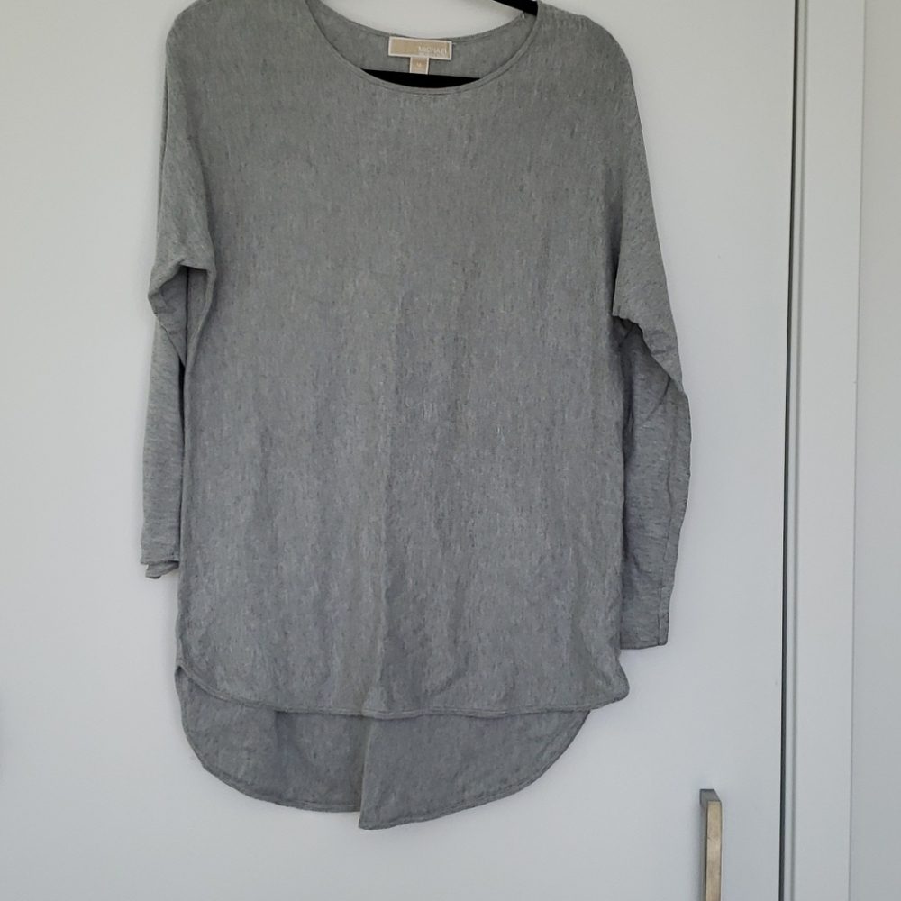Michael Kors long tunic sweater, gray. Size M